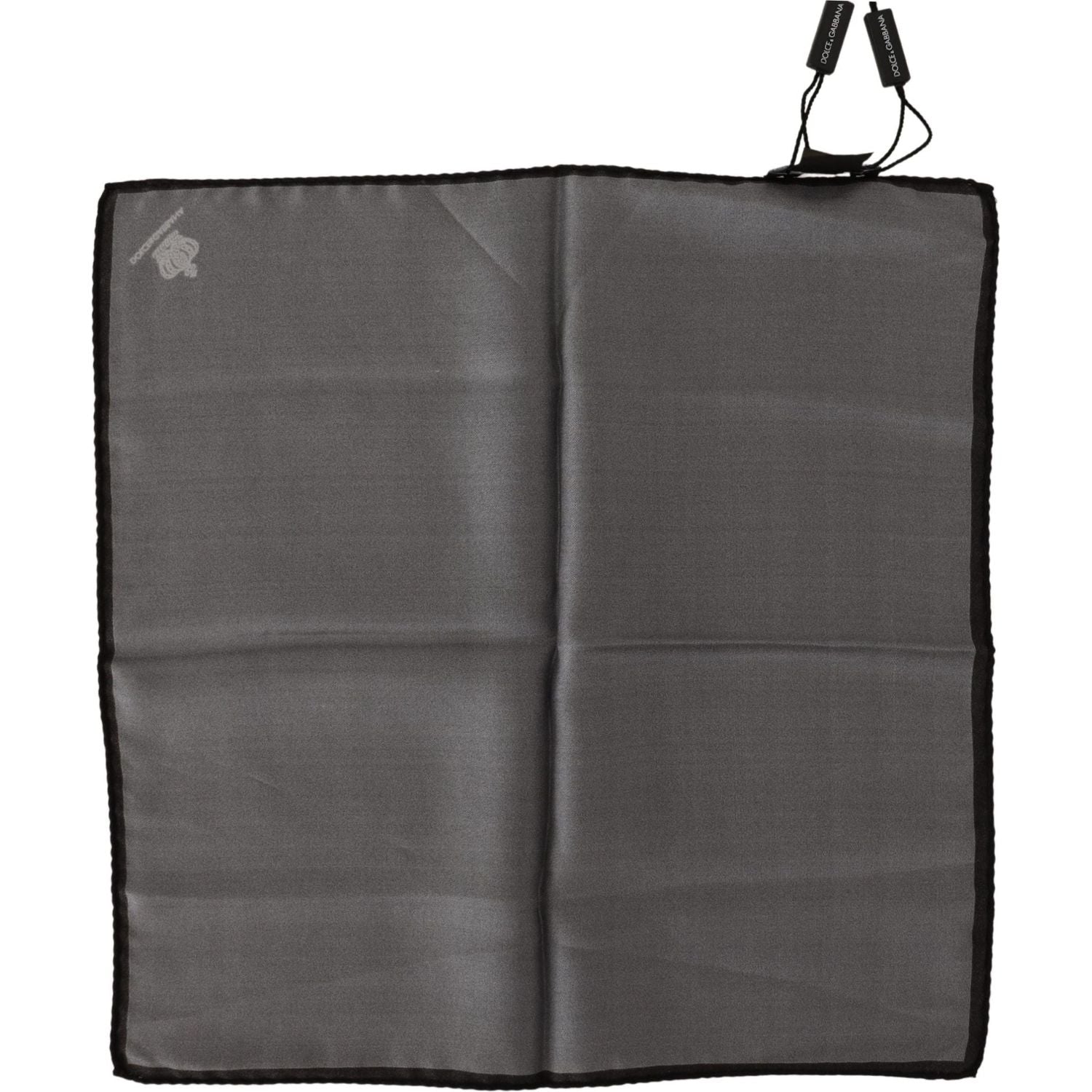 Dolce & Gabbana Gray 100% Silk Square Handkerchief Gray 100% Silk Square Handkerchief