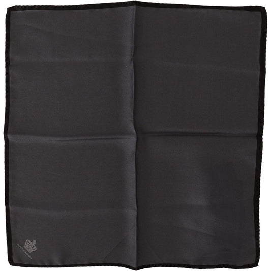 Dolce & Gabbana Gray 100% Silk Square Handkerchief Gray 100% Silk Square Handkerchief Dolce & Gabbana