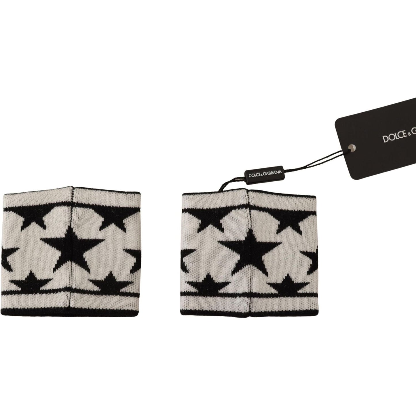 Dolce & Gabbana White Black Wool Logo #DGMILLENNIALS Wristband