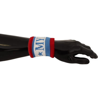 Dolce & Gabbana Multicolor King Of My Life Cashmere Wristband