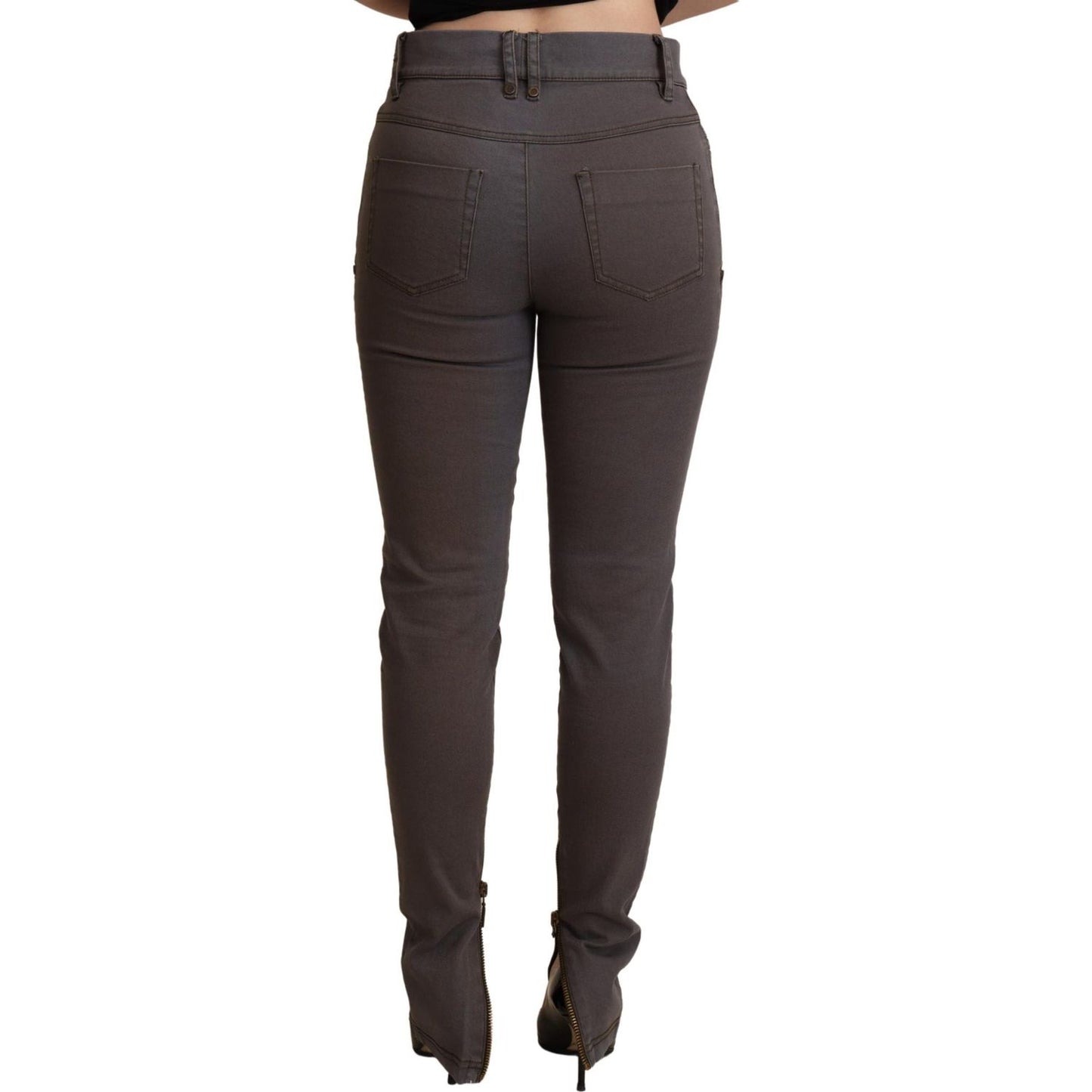 PLEIN SUD Chic Brown Slim-Fit Skinny Jeans PLEIN SUD