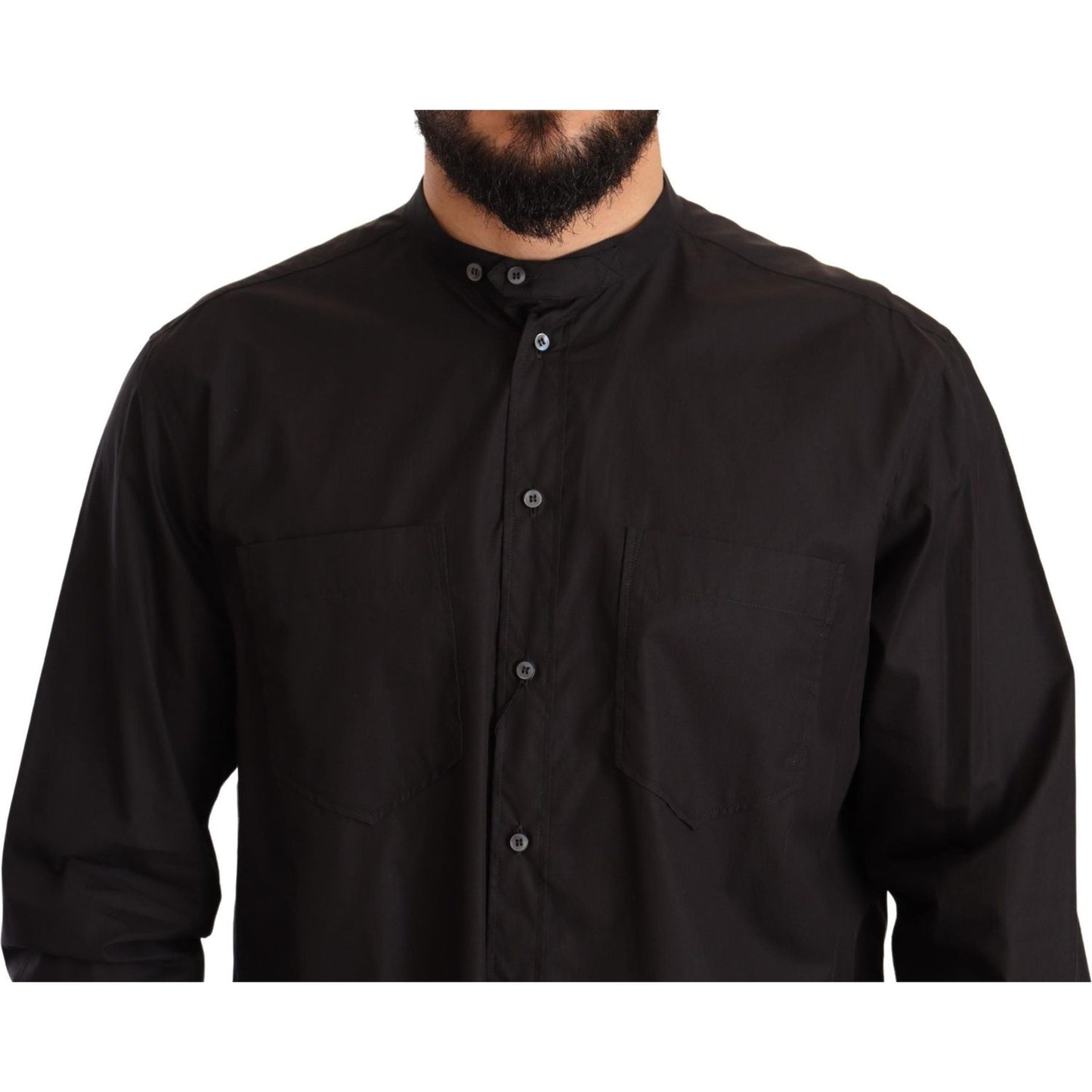 Dolce & Gabbana Elegant Black 100% Cotton Men's Shirt Dolce & Gabbana