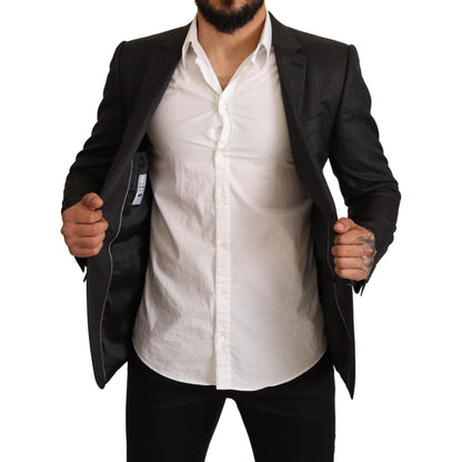 Dolce & Gabbana Gray Check Wool Slim Fit Blazer Jacket 1728,67345645728,Blazers - Men - Clothing,Blazers - Suits & Blazers - Clothing,Clothing,Dolce & Gabbana,Gray,IT48 | M,Material: 100% Wool,Men,Men - Clothing,New with tags,Suits & Blazers - Clothing