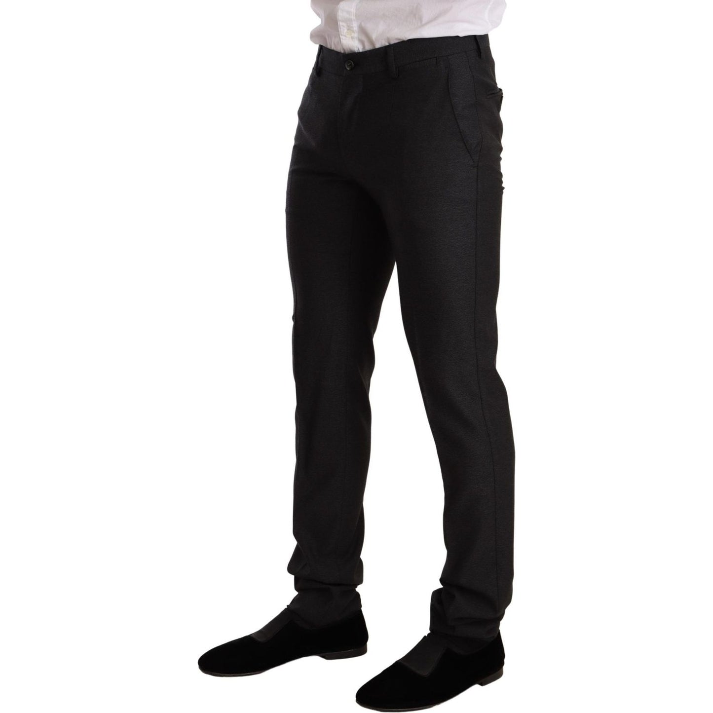 Dolce & Gabbana Gray Wool MARTINI Slim Fit Set Suit Suit