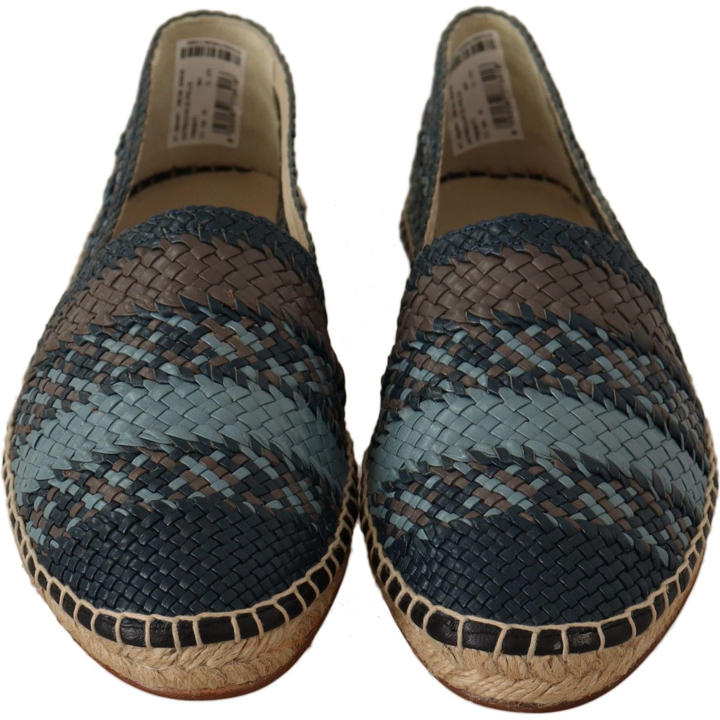 Dolce & Gabbana Blue Gray Slip On Buffalo Espadrille Shoes Dolce & Gabbana