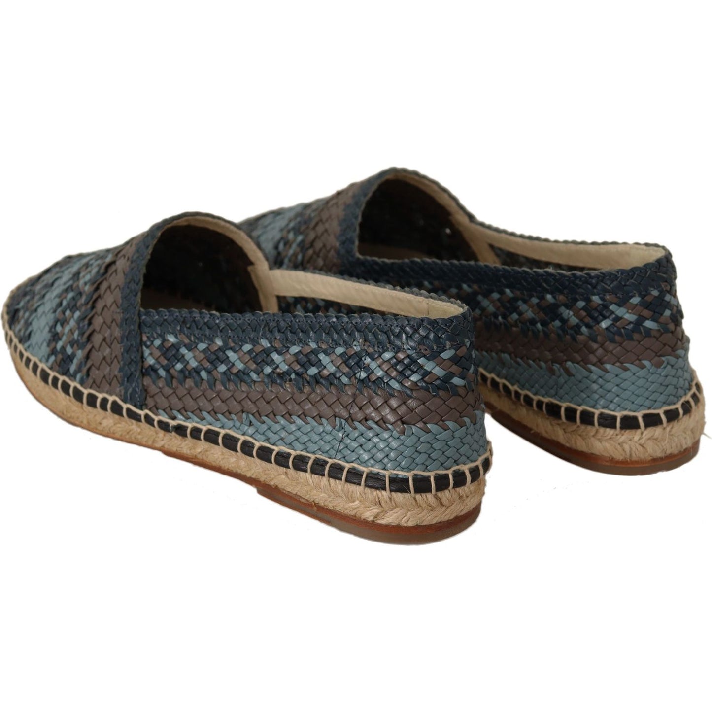Dolce & Gabbana Blue Gray Slip On Buffalo Espadrille Shoes Dolce & Gabbana