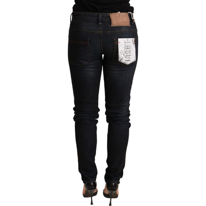 Acht Blue Washed Low Waist Skinny Denim Trouser