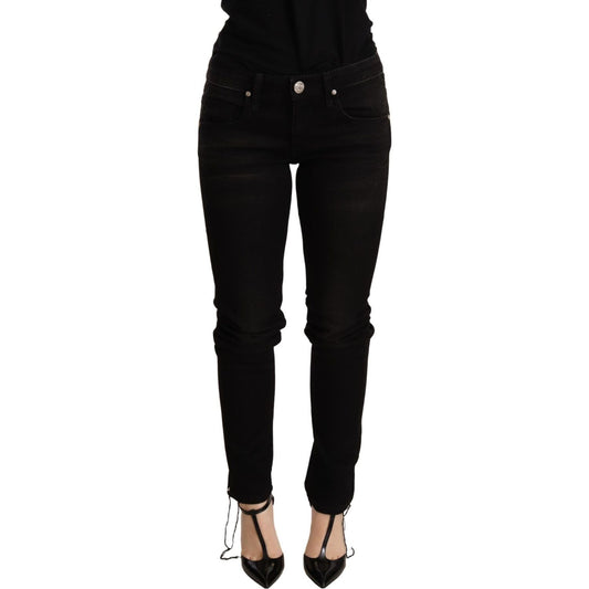 Acht Black Low Waist Skinny Denim Trouser Acht