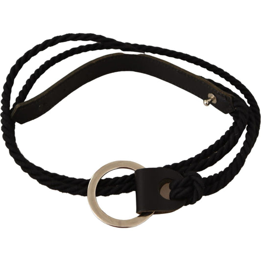 MILA SCHÖN Black Leather Slim Women Waistband Metal Buckle Belt MILA SCHÖN