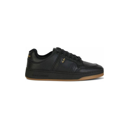 Saint Laurent Black Calf Leather Low Top Sneakers Saint Laurent