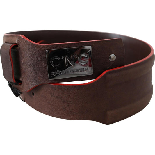 Costume National Dark Brown Genuine Leather Belt Costume National