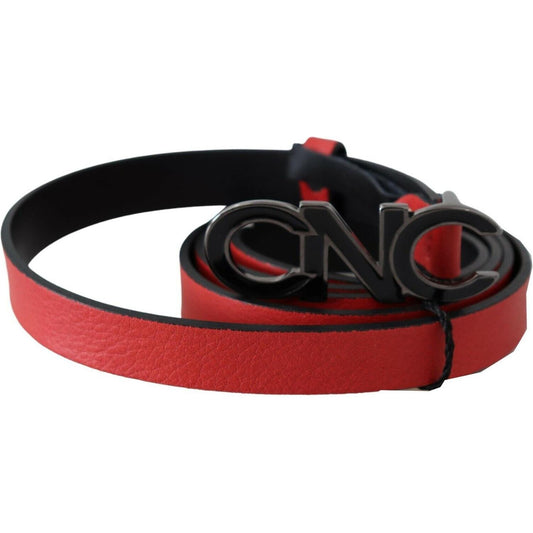 Costume National Elegant Red Leather Waist Belt WOMAN BELTS Costume National