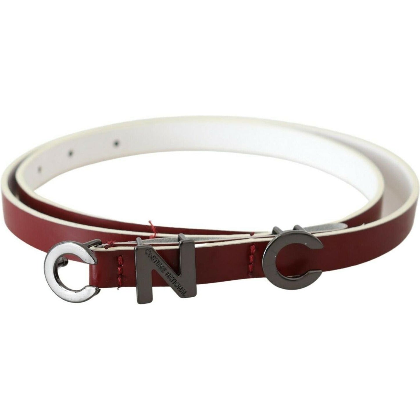 Costume National Chic Maroon Leather Fashion Belt WOMAN BELTS Costume National