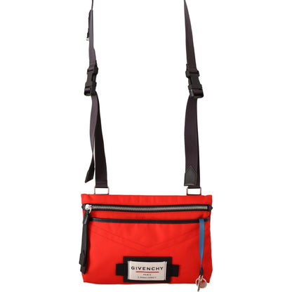 Givenchy Red Polyamide Downtown Flat Crossbody Bag Givenchy