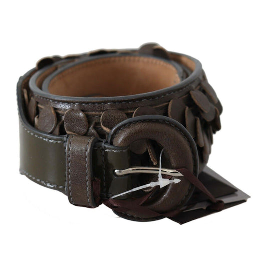 Ermanno Scervino Chic Brown Fringed Leather Fashion Belt Ermanno Scervino