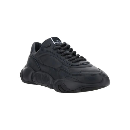 Valentino Black Calf Leather Garavani Sneakers Valentino