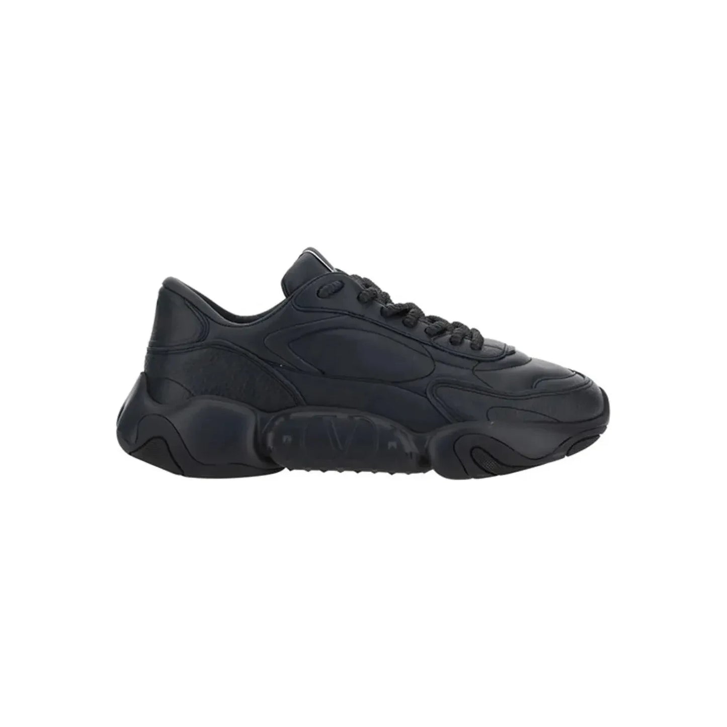 Valentino Black Calf Leather Garavani Sneakers Valentino