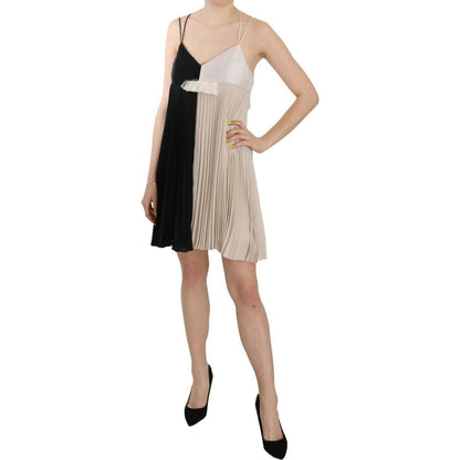 PINKO Black and White Mini Sleeve less A-line Princess Dress PINKO