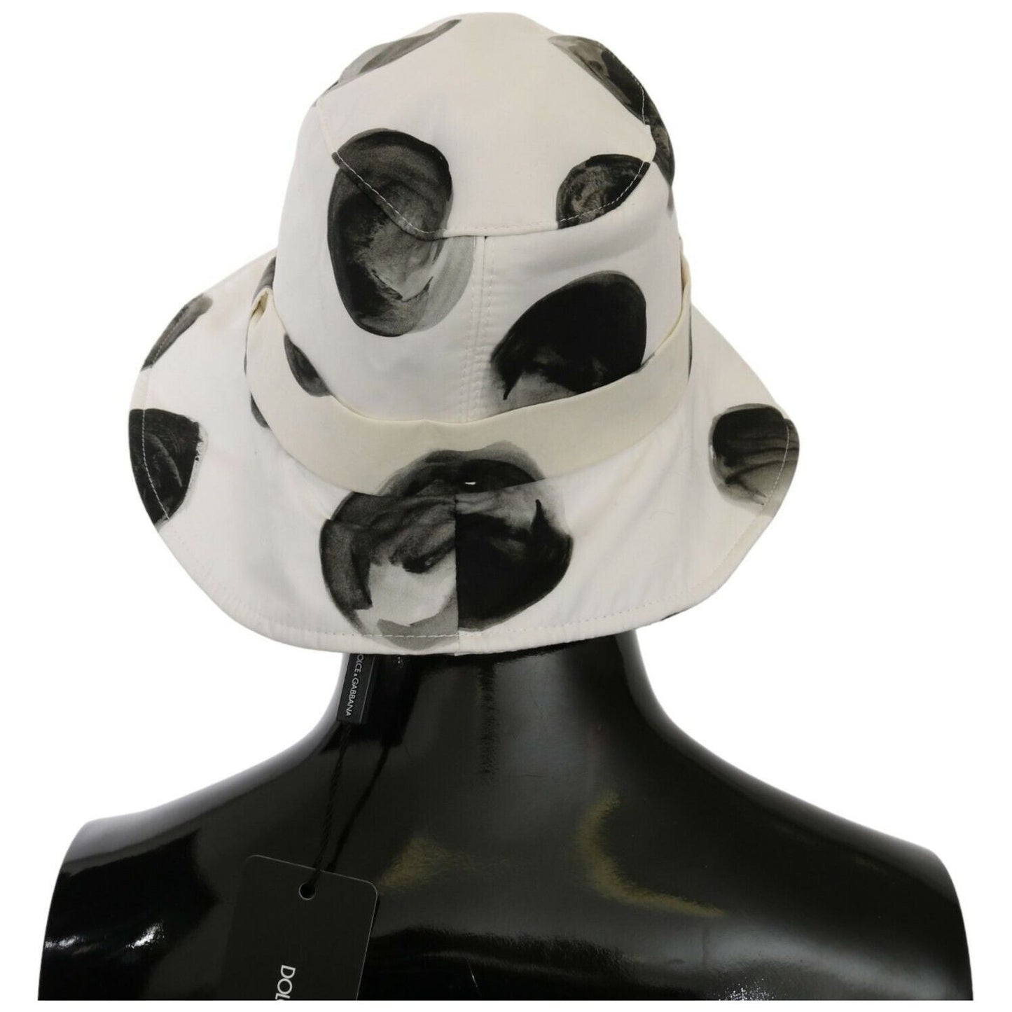 Dolce & Gabbana Polka Dot Cotton Bucket Hat - White & Black WOMAN HATS Dolce & Gabbana