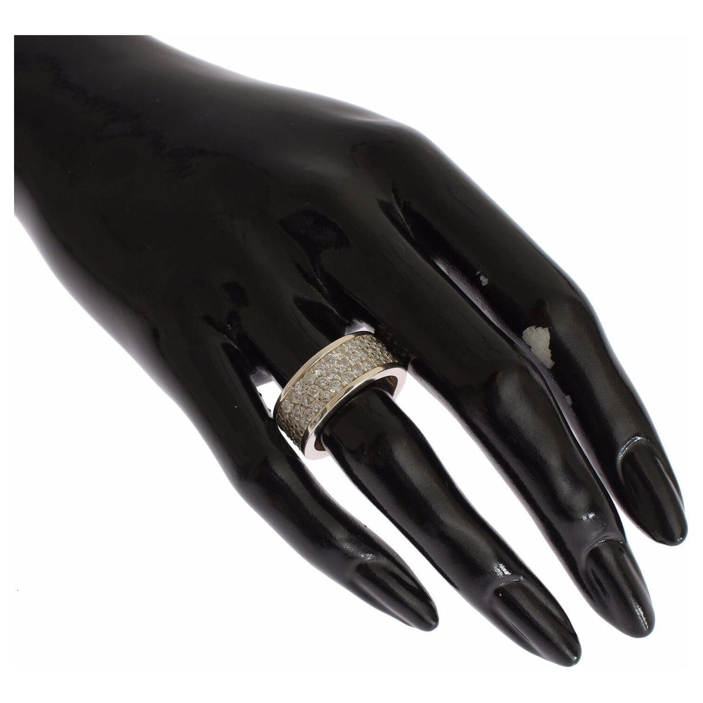 Nialaya Silver Womens CZ 925 Sterling Ring