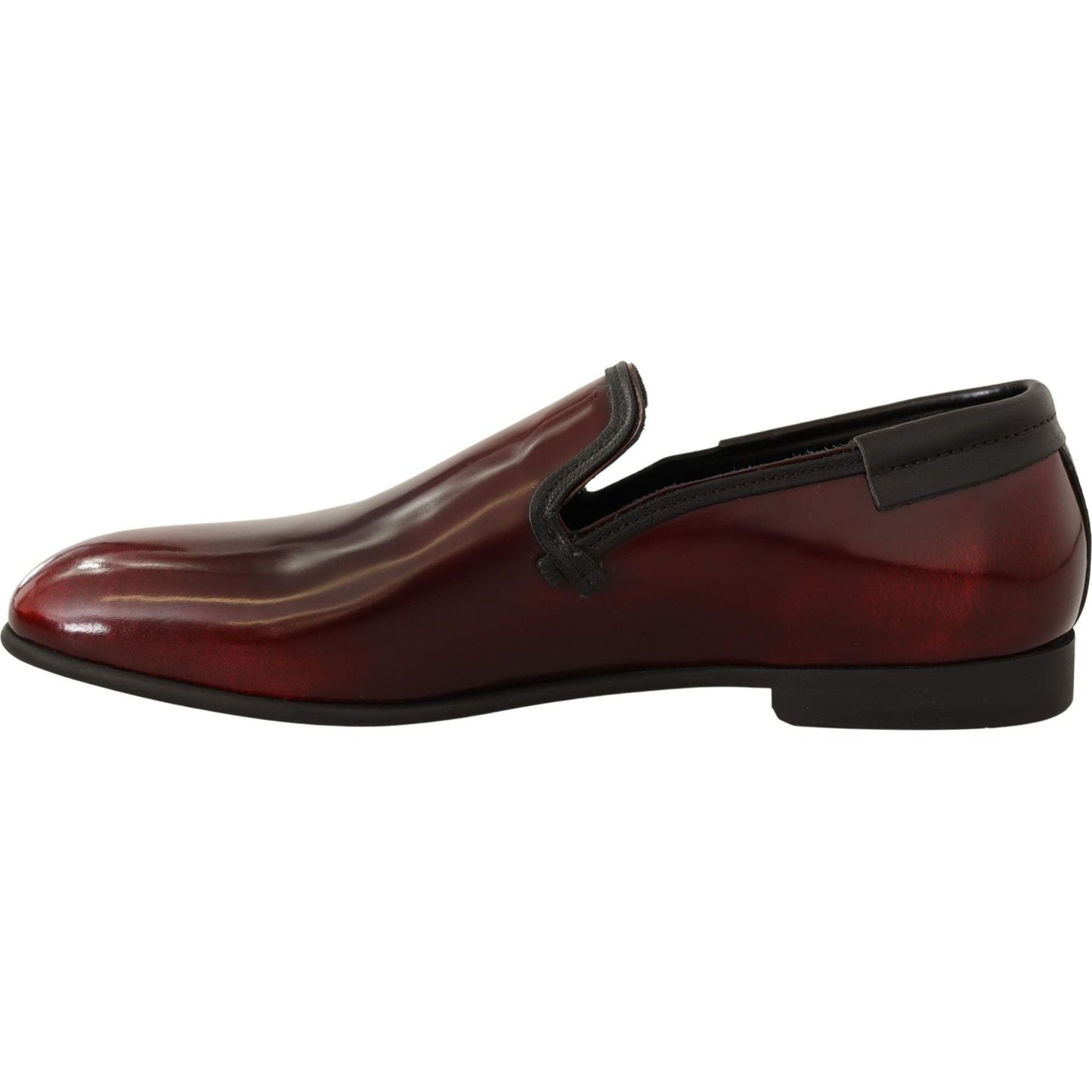 Dolce & Gabbana Elegant Bordeaux Leather Loafers Dolce & Gabbana