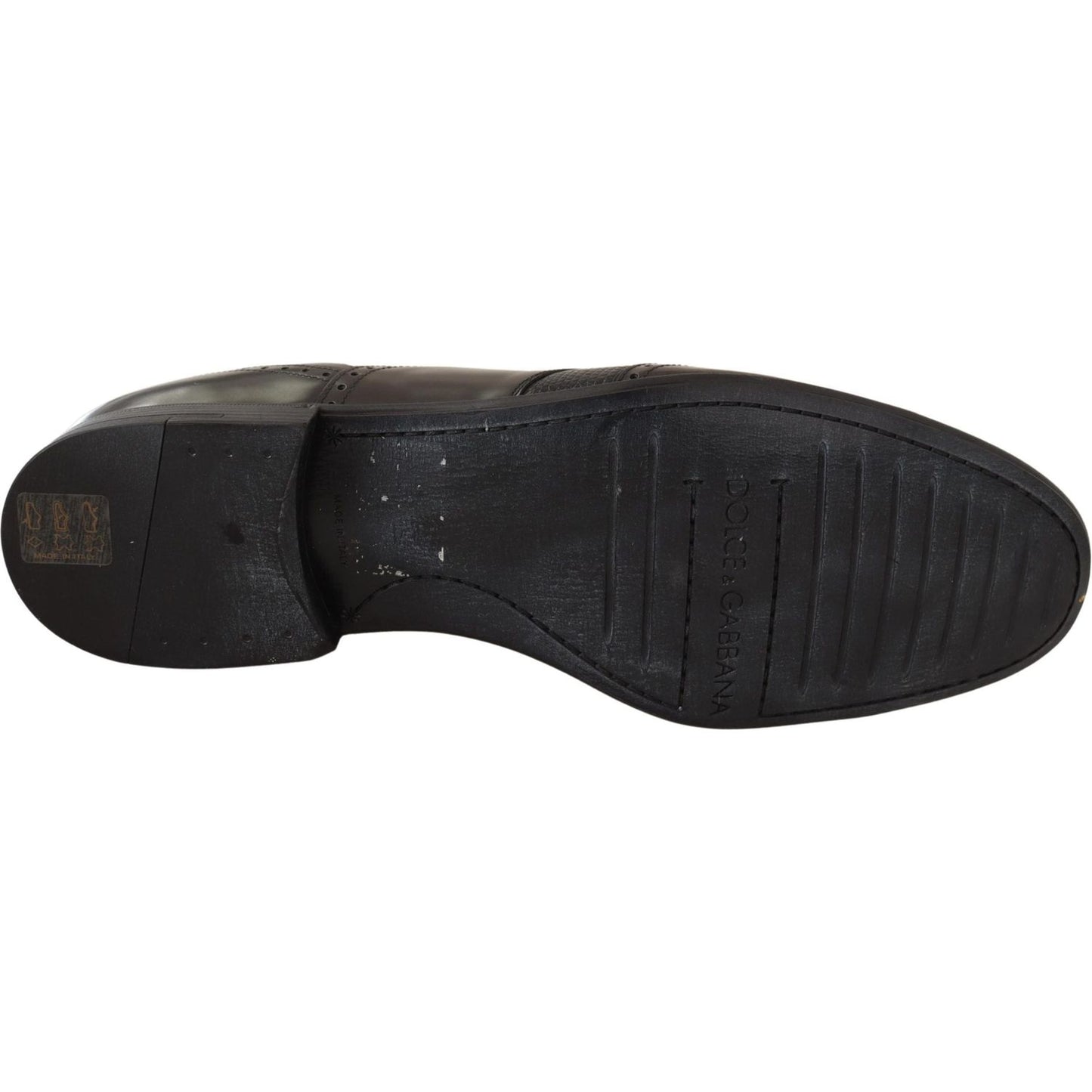 Dolce & Gabbana Brown Lizard Skin Leather Oxford Dress Shoes Dolce & Gabbana