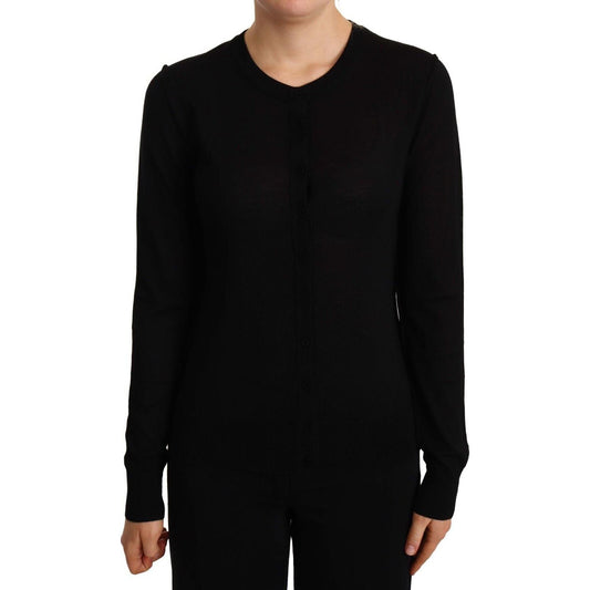 Dolce & Gabbana Black Crewneck Pullover STAFF Sweater Wool
