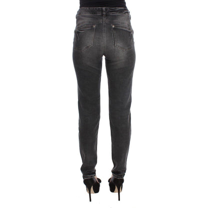 Ermanno Scervino Gray Wash Cotton Blend Stretch Jeans Pants