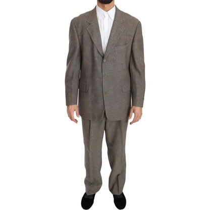Fendi Brown Wool Regular Single Breasted Suit Fendi