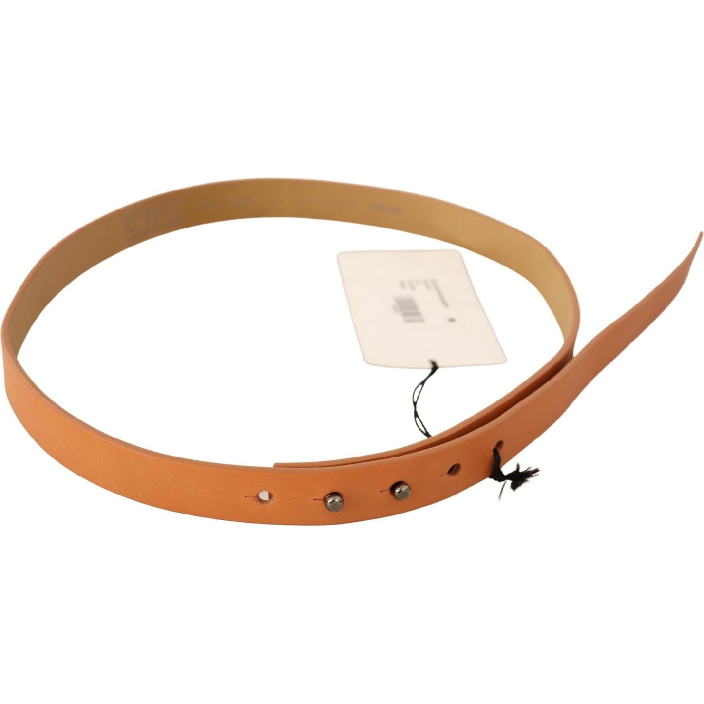 Costume National Chic Orange Leather Fashion Belt WOMAN BELTS Costume National Chocolate