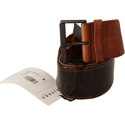 Ermanno Scervino Dark Brown Leather Buckle Waist Belt Ermanno Scervino