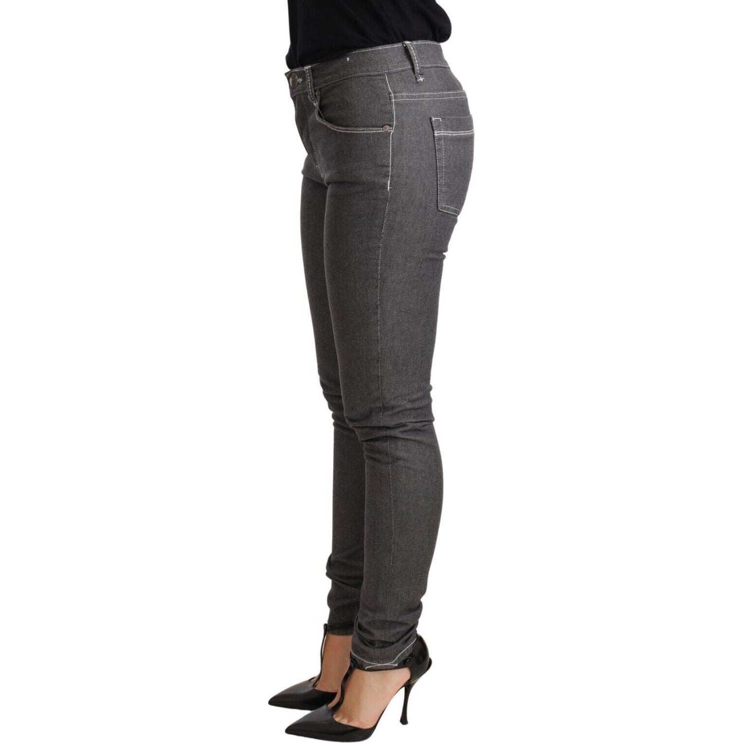 Acht Gray Low Waist Skinny Denim Trouser Jeans Acht