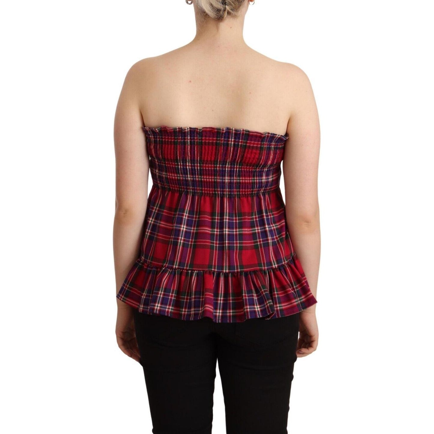 CAMPO DI FRAGOLE Chic Checkered Sleeveless Tank Top WOMAN TOPS AND SHIRTS CAMPO DI FRAGOLE