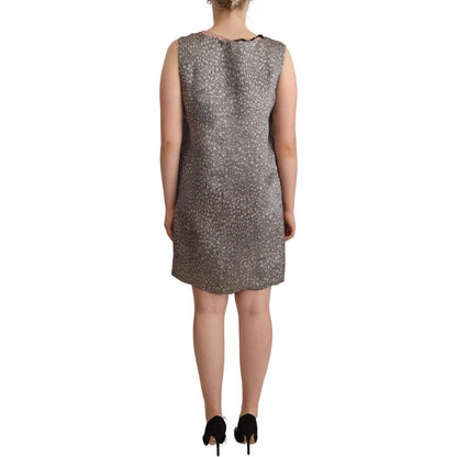 Comeforbreakfast Gray Sleeveless Shift Knee Length Dress Comeforbreakfast