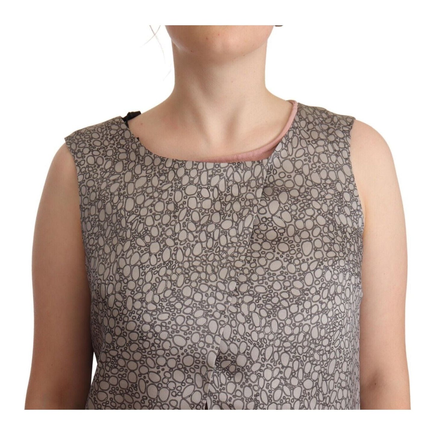 Comeforbreakfast Elegant Silk Shift Dress in Sophisticated Gray WOMAN DRESSES Comeforbreakfast