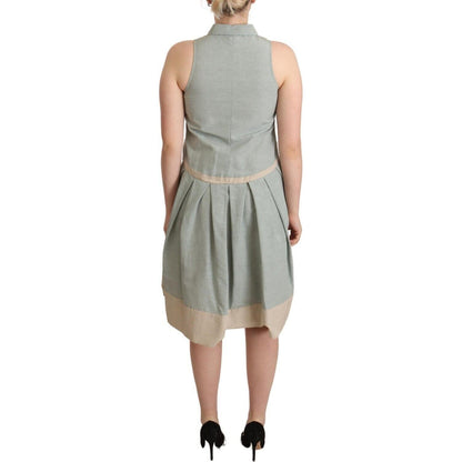 Comeforbreakfast Multicolor Collared Sleeveless Sheath Dress Comeforbreakfast