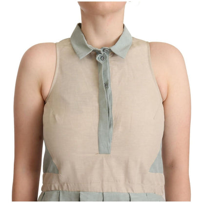 Comeforbreakfast Multicolor Collared Sleeveless Sheath Dress Comeforbreakfast