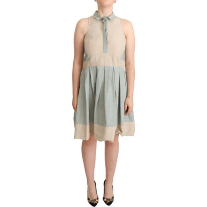 Comeforbreakfast Multicolor Collared Sleeveless Sheath Dress Comeforbreakfast