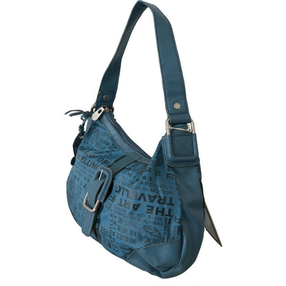 WAYFARER Shoulder Handbag Printed Purse Women Blue WAYFARER