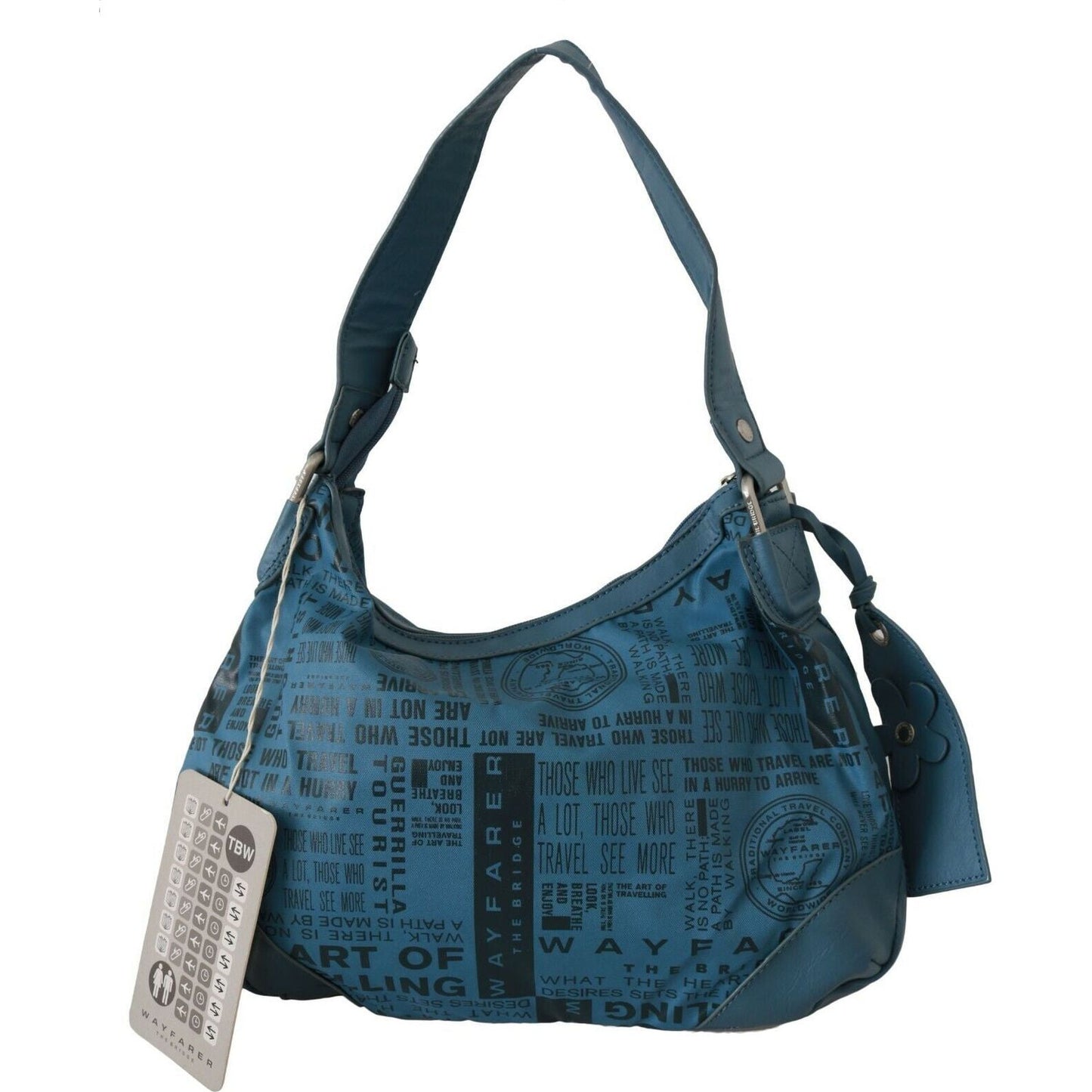 WAYFARER Shoulder Handbag Printed Purse Women Blue WAYFARER