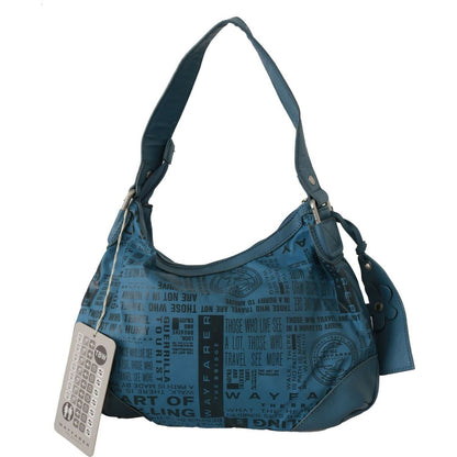 WAYFARER Shoulder Handbag Printed Purse Women Blue WAYFARER