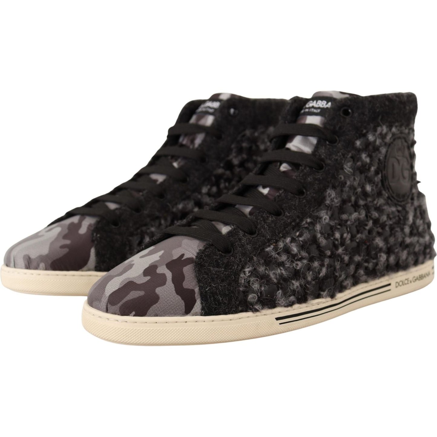 Dolce & Gabbana Elegant Gray High Top Sneakers MAN SNEAKERS Dolce & Gabbana