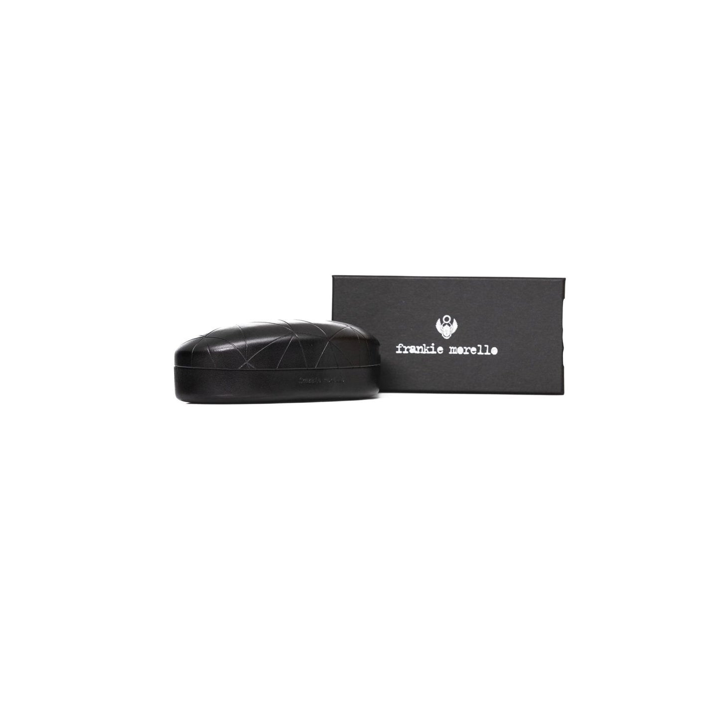 Frankie Morello Black Metallic Men's Sunglass Shield