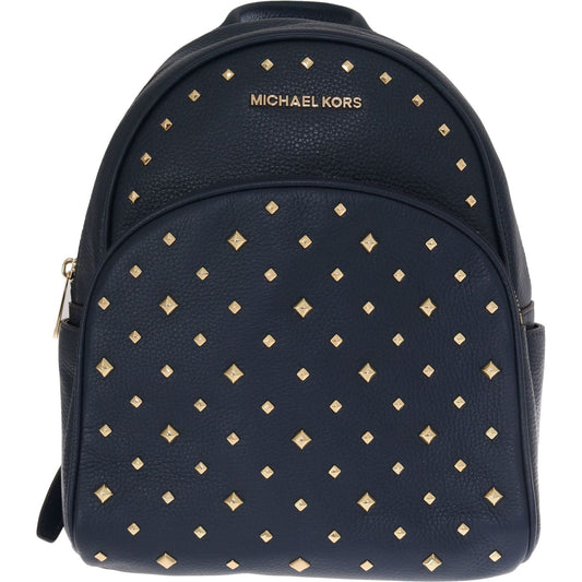 Michael Kors Elegant Leather ABBEY Backpack in Navy Blue Michael Kors