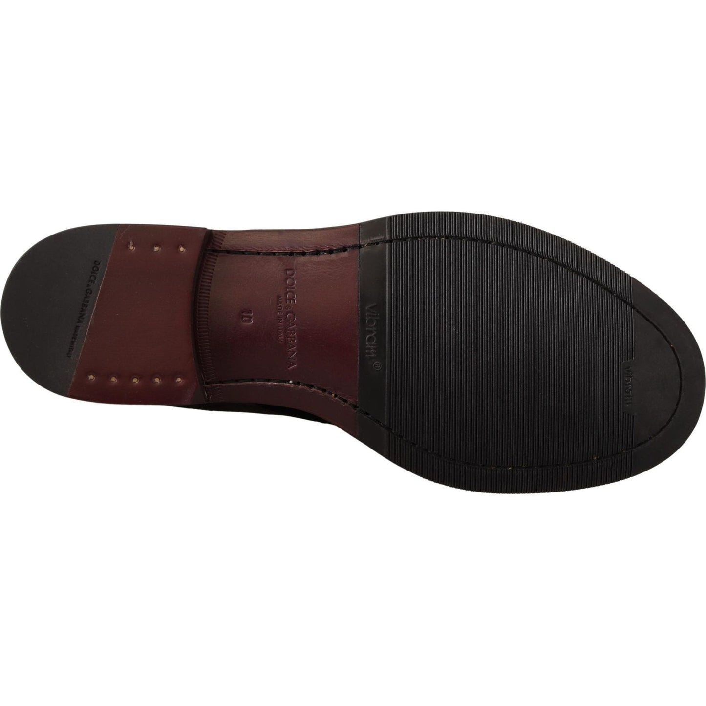 Dolce & Gabbana Black Velvet Exotic Leather Shoes Dolce & Gabbana