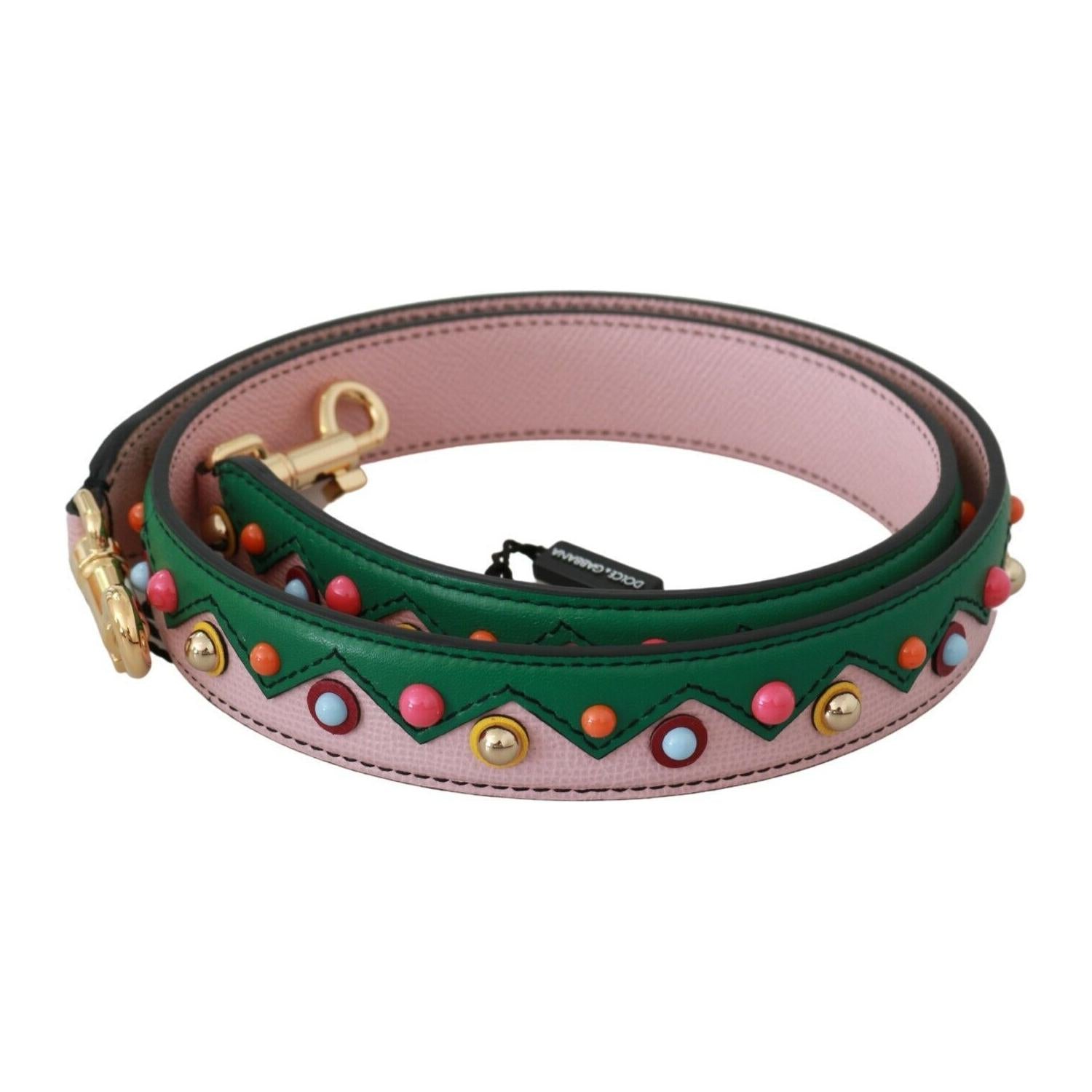 Dolce & Gabbana Shoulder Strap Leather Pink Handbag Accessory