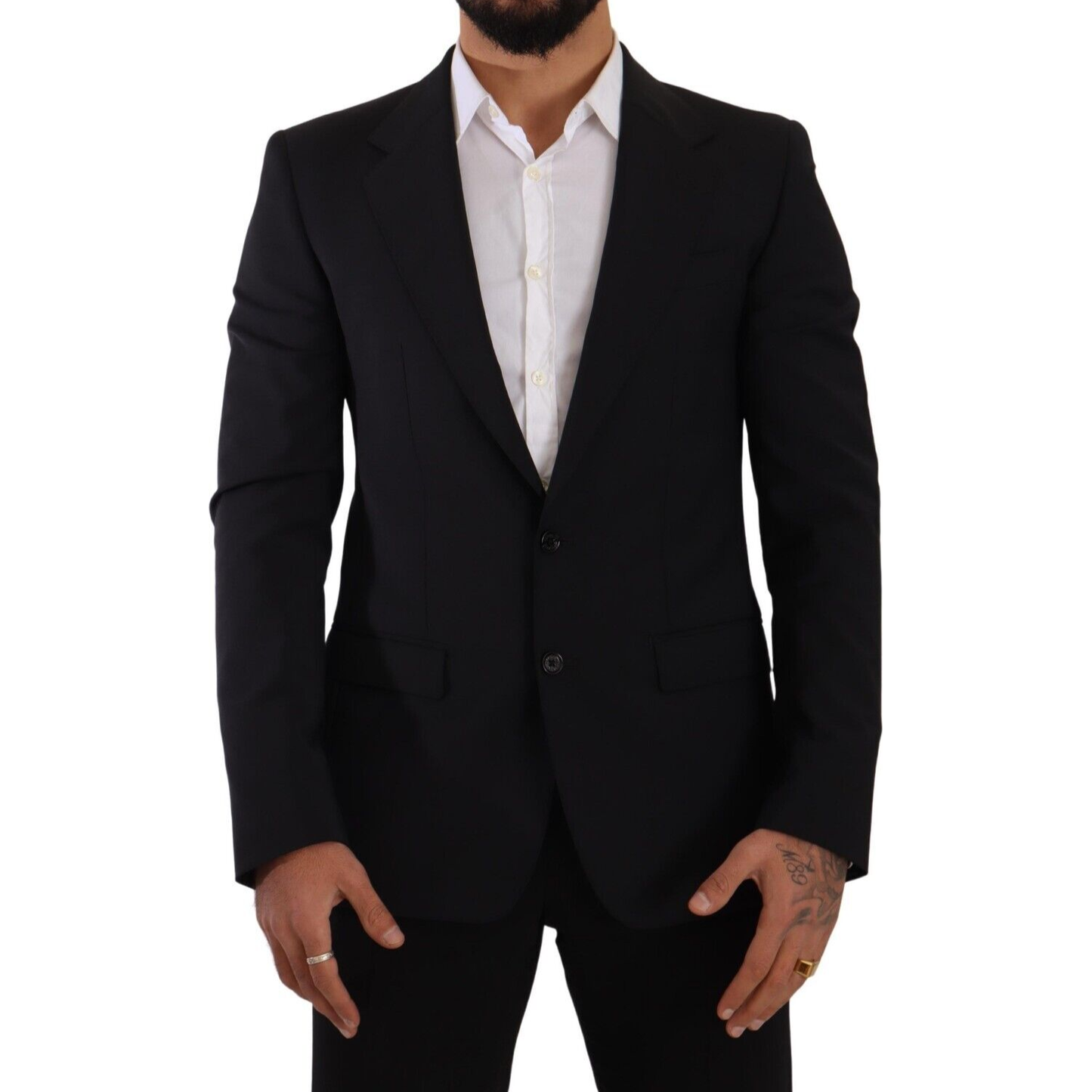 Dolce & Gabbana Black Slim Fit Vest 2 Button MARTINI Blazer