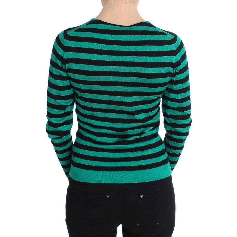 Dolce & Gabbana Elegant Striped Cashmere Silk Sweater Dolce & Gabbana