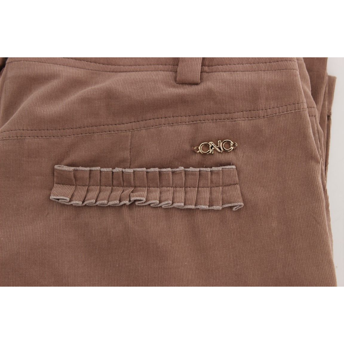 Costume National Chic Brown Cropped Corduroy Pants Costume National