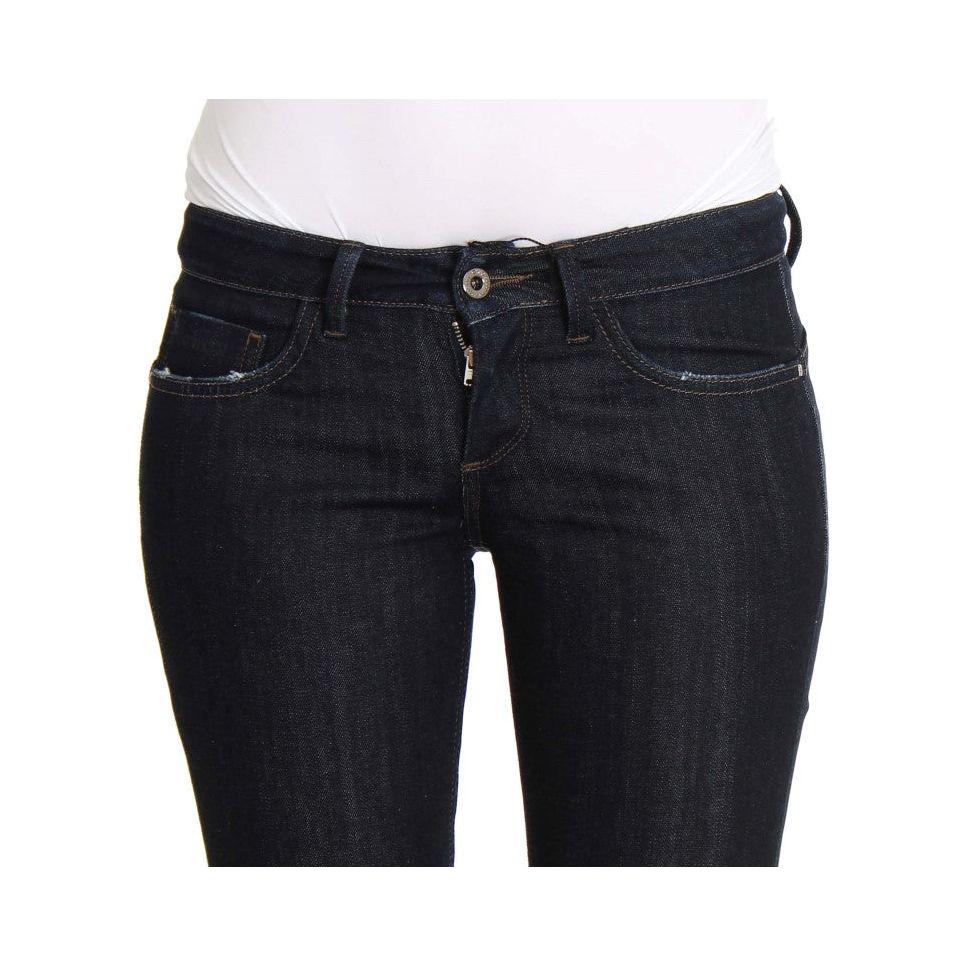 Costume National Blue Cotton Stretch Slim Fit Jeans